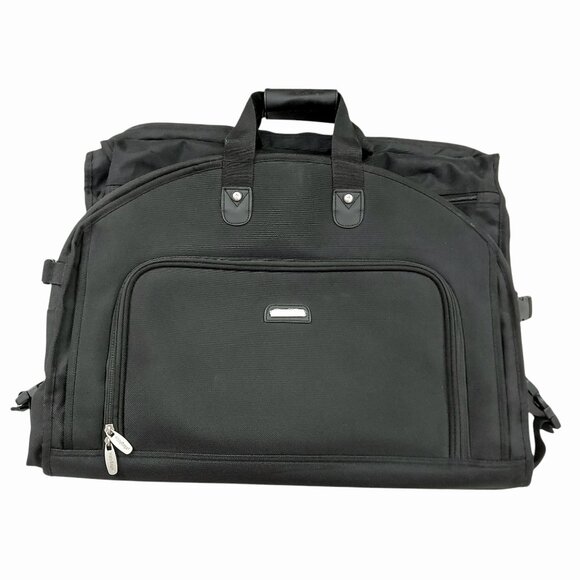 WallyBags Tri-Fold Garment Bag Shoulder Strap Multiple Accessory Pockets Black - Picture 11 of 16